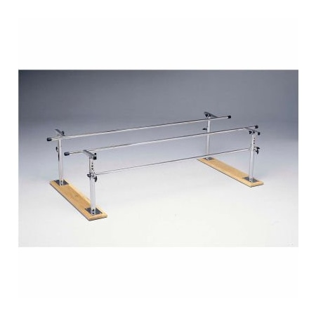 Fabrication Enterprises Wood Base Folding Parallel Bars, Height and Width Adjustable, 7' L 15-4000